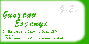 gusztav eszenyi business card